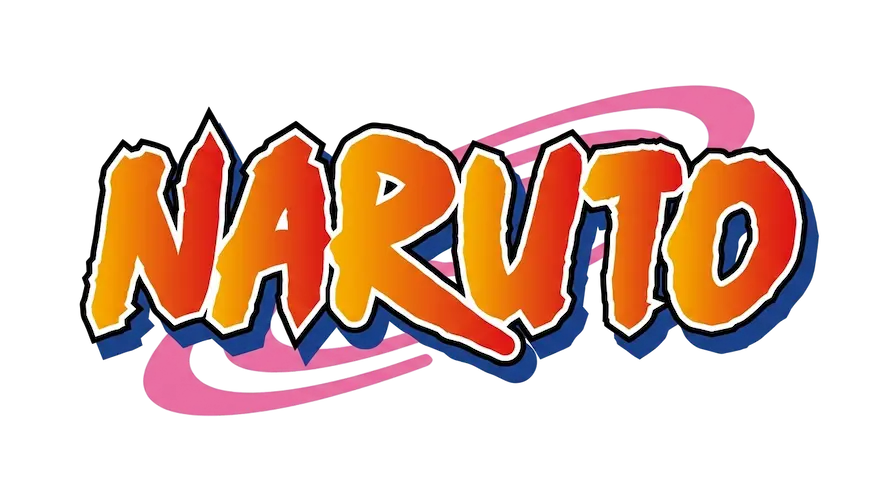 Logo Naruto représentant la série animée emblématique et son extension de jeu de cartes à collectionner.