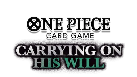 One Piece Card Game logo featured in OP-13 Carrying on His Will collection of trading card games.
