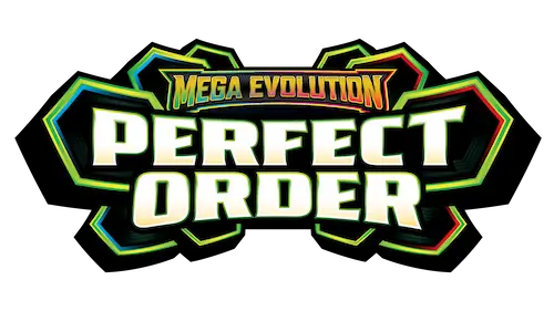 Logo of the Pokémon Perfect Order TCG set, part of the Mega Evolutions series.