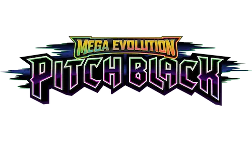 Logo for the Pokémon collection Pitch Black featuring Mega Evolution.