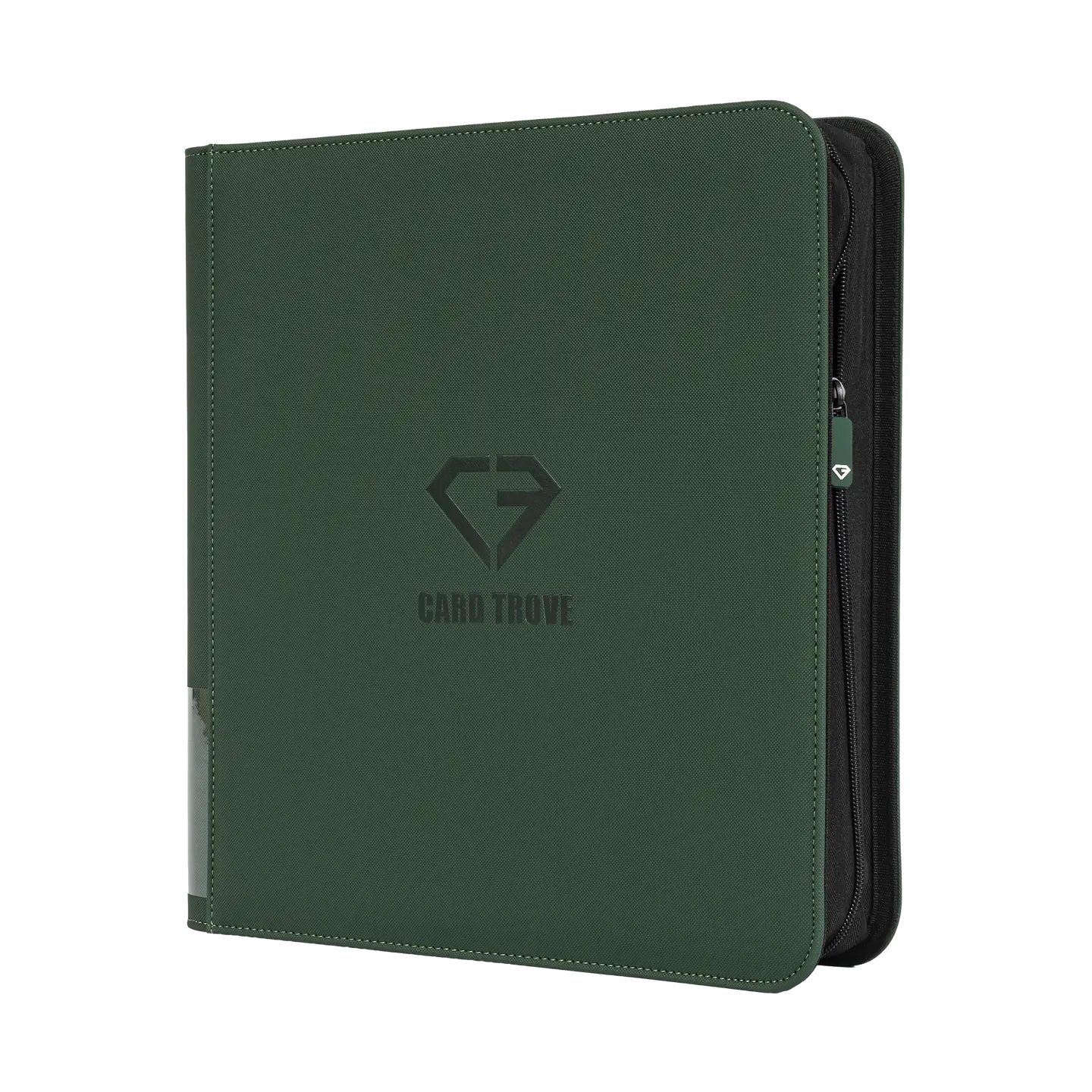 12-Pocket XL Card Binder Green showcasing a premium design for trading card storage.