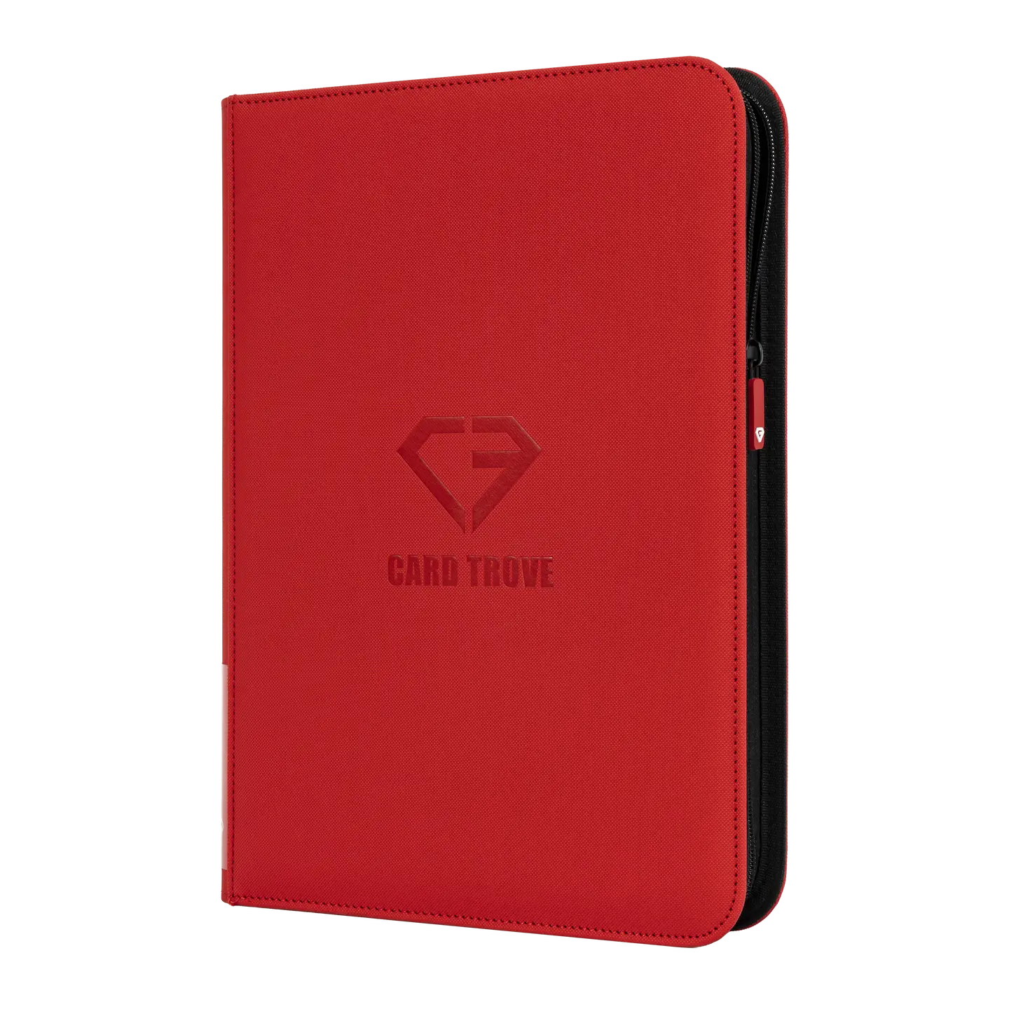 9-Pocket Card Binder Red - Premium binder for 360 standard trading cards, splash resistant and sturdy design.