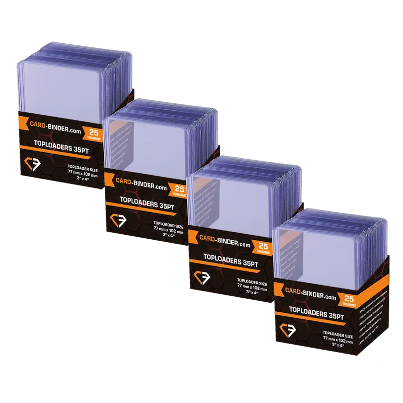 Pack of 100 standard size toploaders