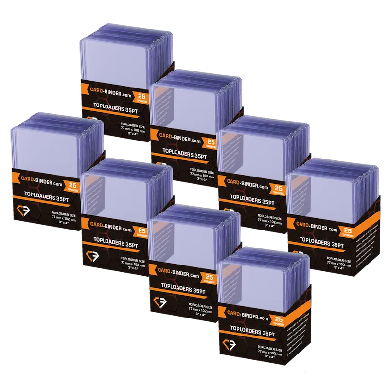 Pack of 200 standard size toploaders