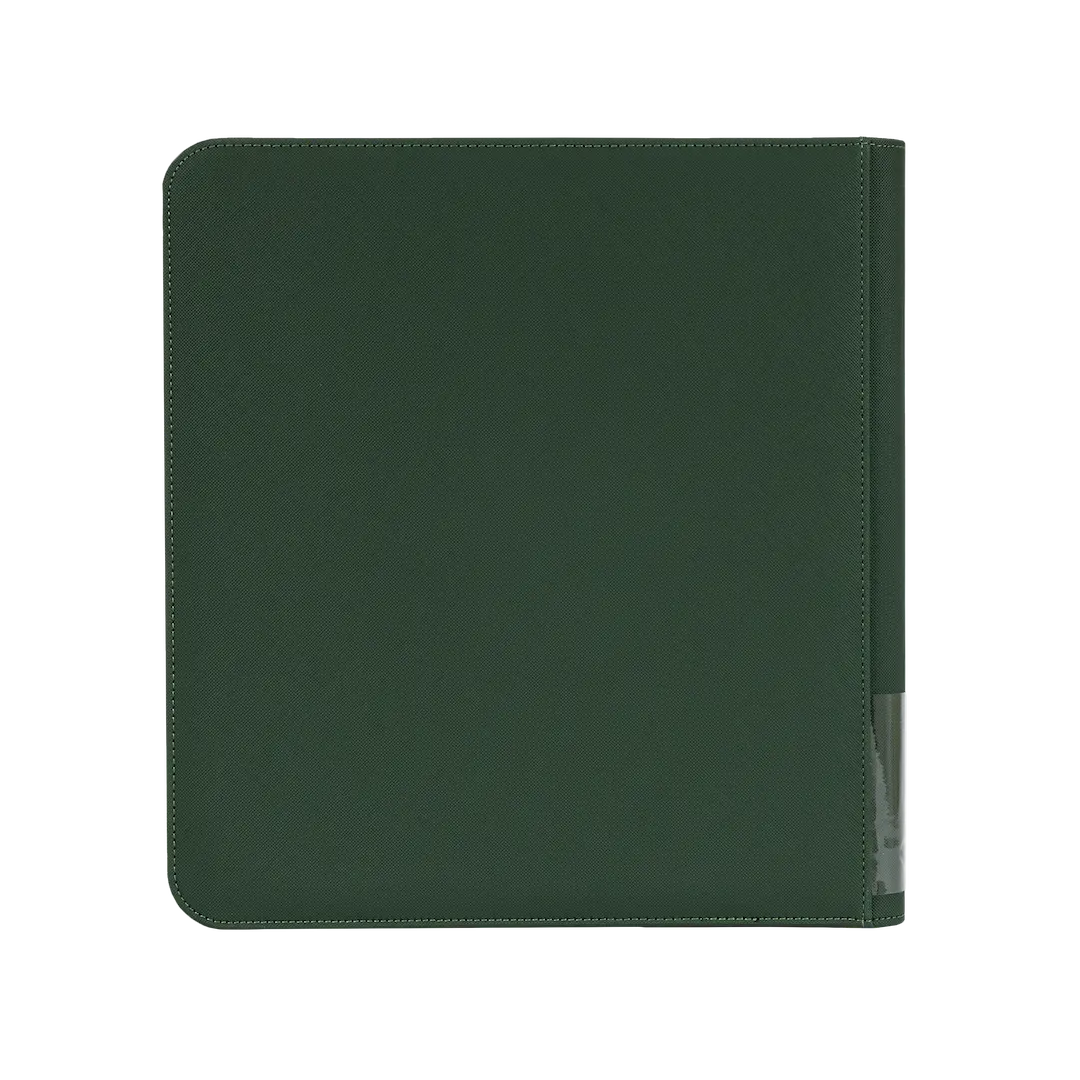 12-Pocket Card Binder Green in a sturdy and premium design for storing 480 standard trading cards.