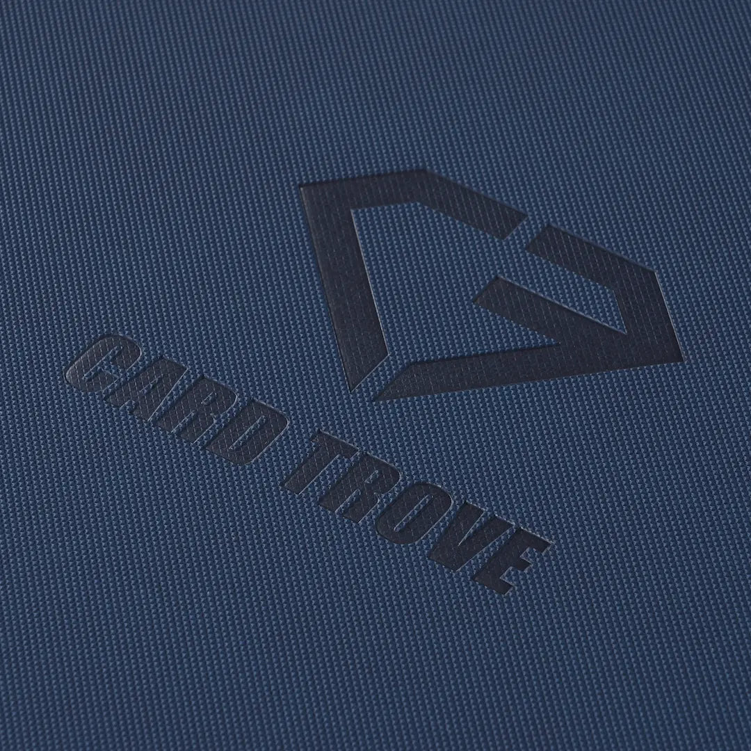 12-Pocket XL Card Binder Blue with Card Trove logo detail on the cover