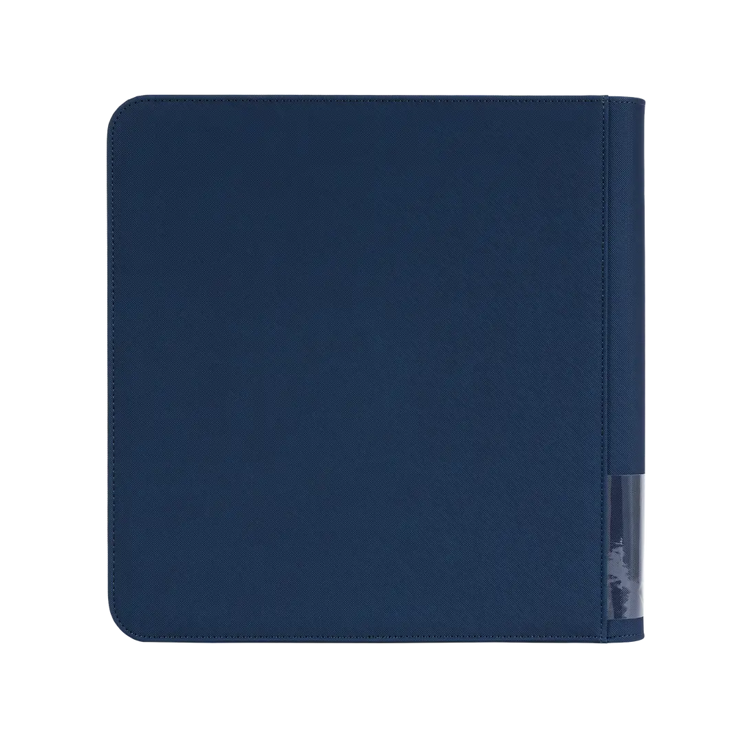 12-Pocket XL Card Binder Blue in dark blue color, designed for storing up to 720 standard trading cards.