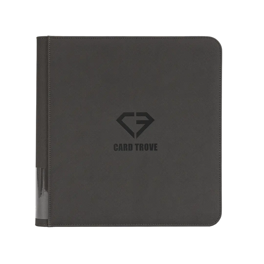 12 Pocket XL Card Binder in black, premium binder for 720 standard trading cards with splash-resistant finish.