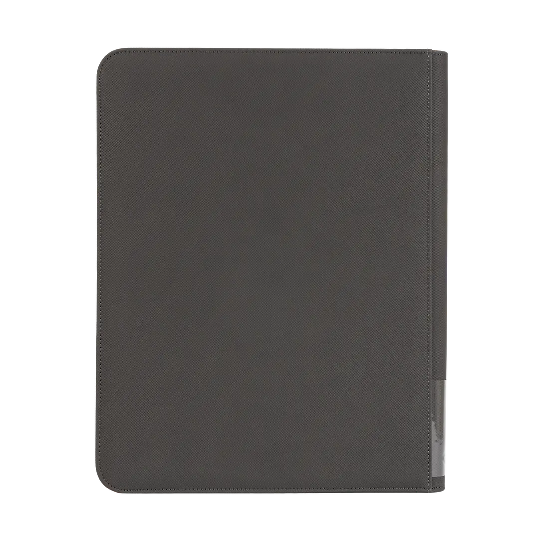 9-Pocket Toploader Card Binder - Trove Limited in grey color designed for storing trading cards safely and securely.