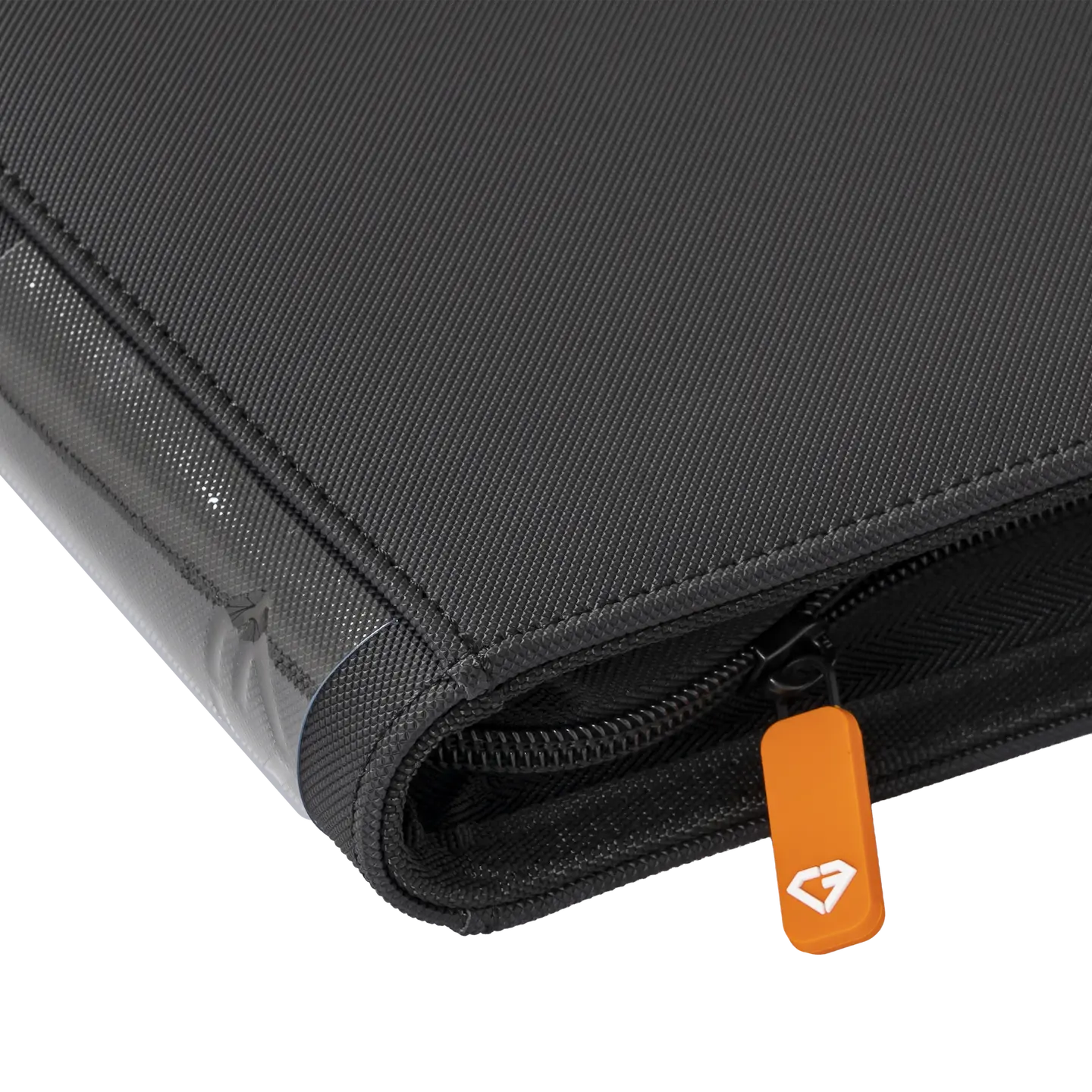 9-Pocket Card Binder Black showcasing premium material and sleek zipper design for secure card storage.