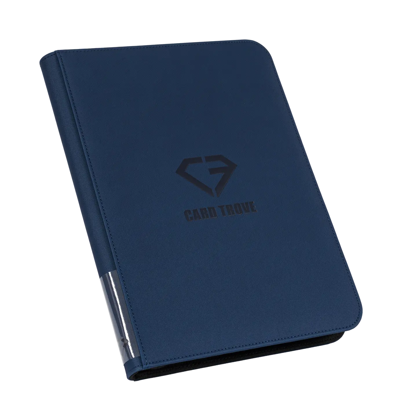 9-Pocket Card Binder Blue showcasing a sturdy design and premium feel for storing trading cards.
