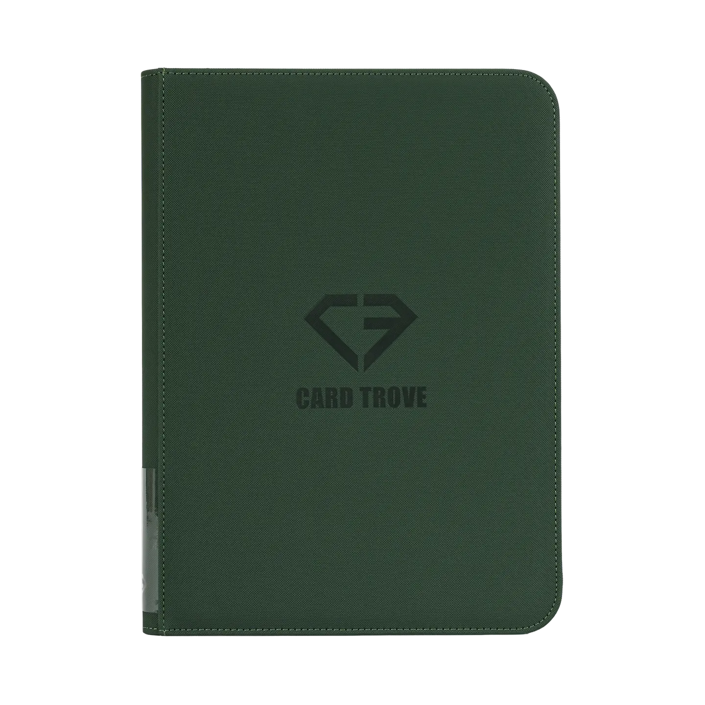 9-Pocket Card Binder Green, premium binder for storing 360 standard trading cards, splash and impact resistant.