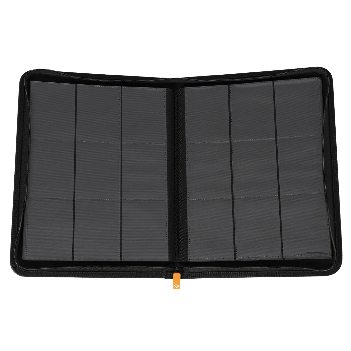9 Pocket Card Binder open layout showcasing 360 card compartments for standard trading cards.