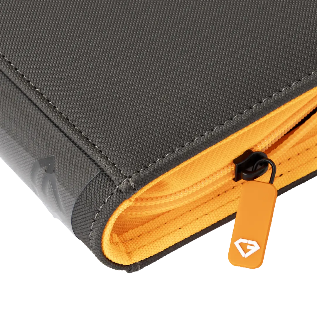 Close-up of the 9-Pocket Card Binder - Trove Limited showing the zipper and durable exterior.