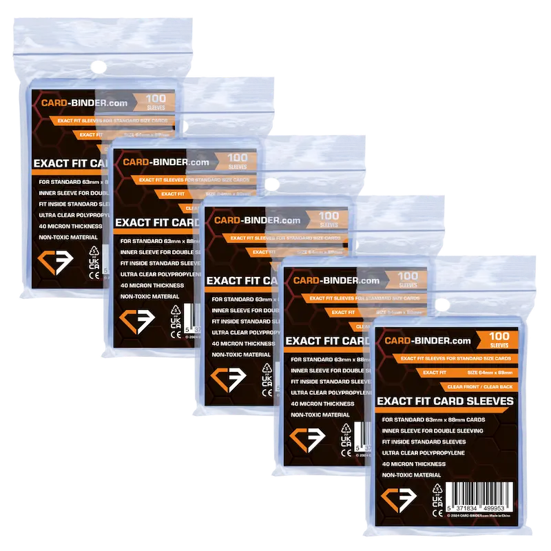 Pack of 500 exact fit soft card sleeves