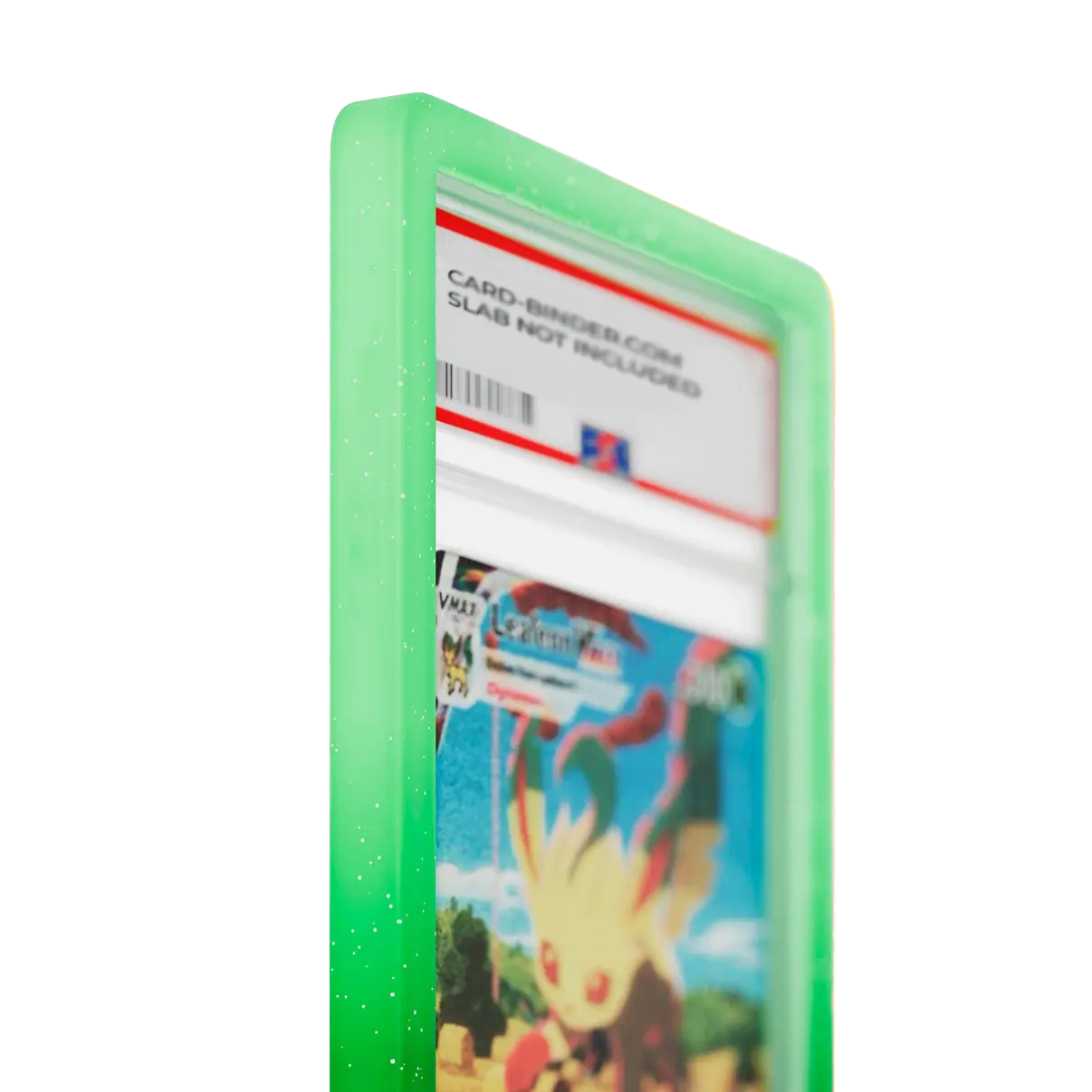 PSA Slab Guard - Grove in vibrant green gradient protecting a Pokémon collectible card.