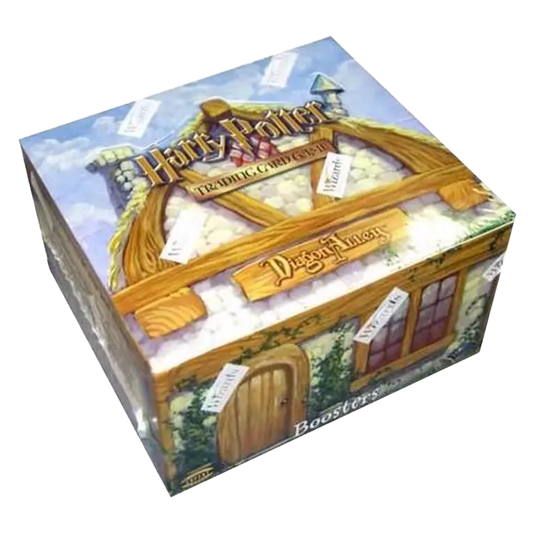HP Diagon Alley Booster Pack box featuring colorful artwork and branding for the Harry Potter Trading Card Game.
