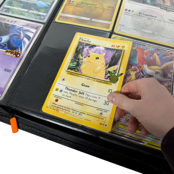 Carpeta para tarjetas extragrande de 4 bolsillos