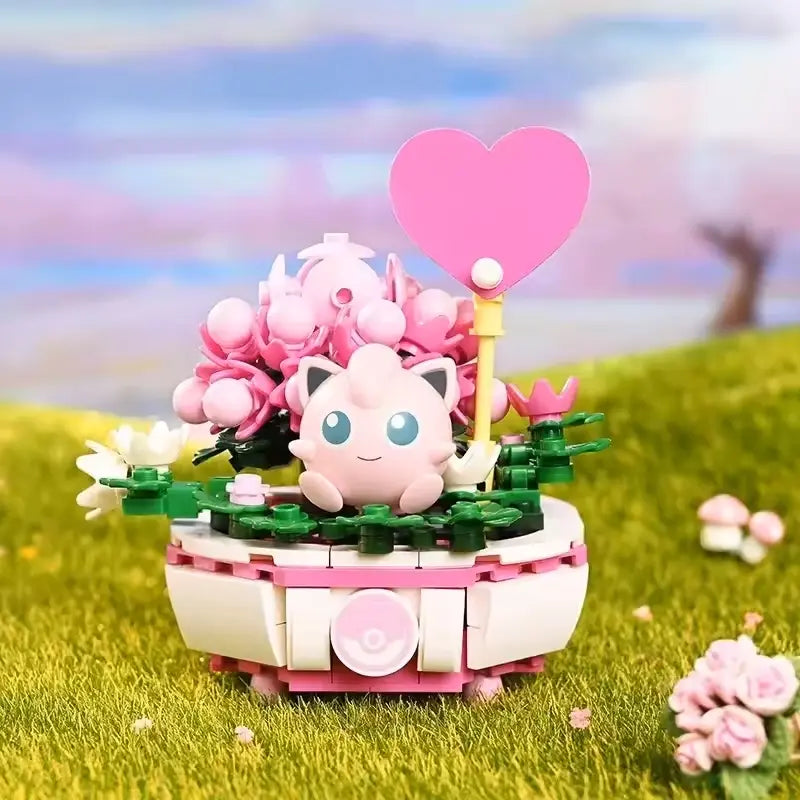 Keeppley Pokémon Bonsai 1.0 Kanto featuring Jigglypuff in a cute pink bonsai design.