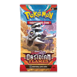 Pokémon Obsidian Flames booster pack featuring 10 additional game cards from the Scarlet & Violet series.