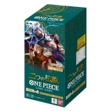 One Piece TCG Two Legends Japanese Booster Box featuring 24 booster packs with unique cards, releasing May 25th, 2024.