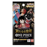 The Four Emperors Japanese Booster Pack featuring characters from One Piece TCG and the new card game.