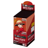 Carrying on His Will Japanese Booster Box display for One Piece TCG featuring Luffy character design.