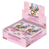 Memorial Collection Booster Box featuring One Piece TCG with 24 booster packs and 12 cards per pack.