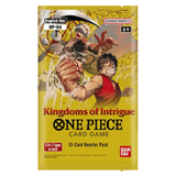 One Piece TCG Kingdoms of Intrigue Booster Pack featuring unique characters and artwork, English version by Bandai.