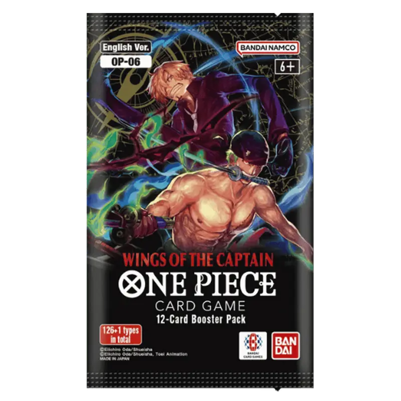 Wings of the Captain Booster - One Piece TCG 12-card booster pack featuring unique character art.