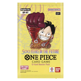500 Years in the Future Booster pack from One Piece TCG featuring Luffy on the cover, released June 28th 2024.