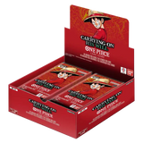 Carrying on His Will Booster Box displaying One Piece TCG booster packs and unique card art.