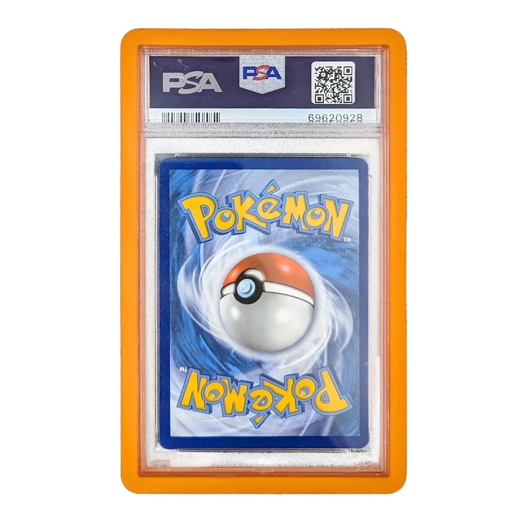 Graded card slab bumper in orange color