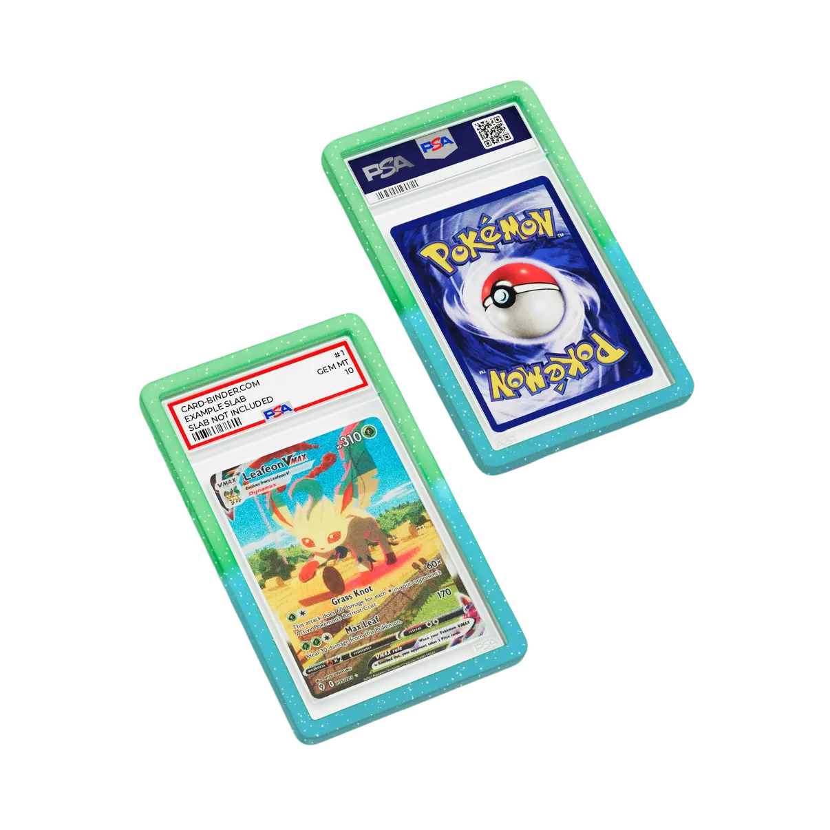 PSA Slab Guard - Tranquill for Leafeon PSA 10 with radiant sparkle design and beautiful gradient colors.