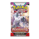 Pokémon SV02 Paldea Evolved Booster Pack showcasing dazzling Pokémon for exciting gameplay!