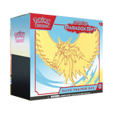 Pokémon Paradox Rift Elite Trainer Box featuring Roaring Moon artwork and vibrant design for Pokémon SV04.
