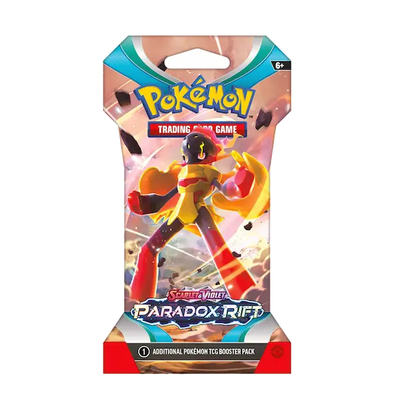 Pokémon SV04 Paradox Rift booster pack featuring a dynamic design and vibrant colors, ready for TCG battles!