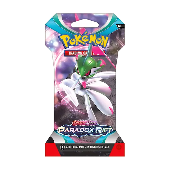 Pokémon Paradox Rift TCG Booster Pack featuring Gardevoir, explore the extraordinary events of Area Zero!