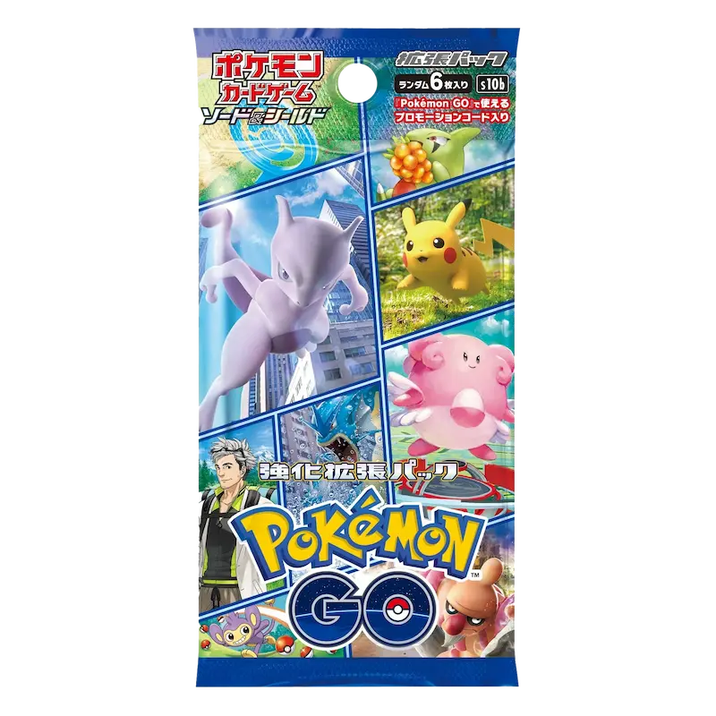 Pokemon Go Japanese Booster Pack featuring iconic Pokémon characters and vibrant graphics.