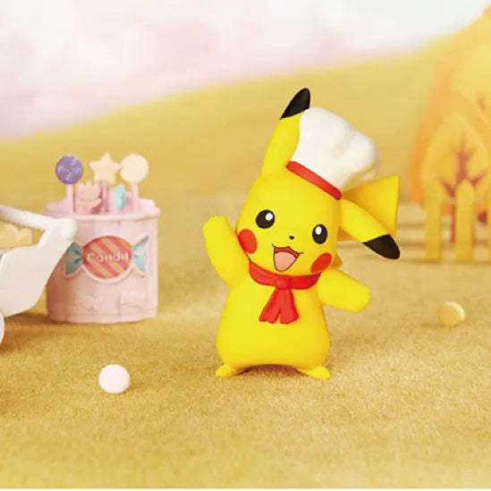 Pikachu Figure Cans - Chef Pikachu figure with happy expression and chef hat, perfect for Pokémon fans.