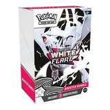 Pokémon White Flare Booster Bundle packaging featuring 6 Scarlet & Violet booster packs for collectors.