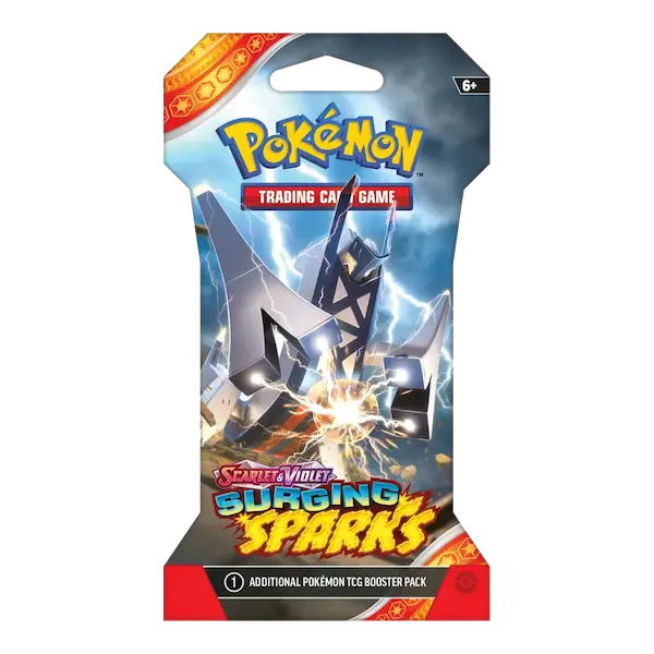 Surging Sparks Sleeved Booster Pack featuring Pokémon SV08, perfect for enhancing your TCG collection.