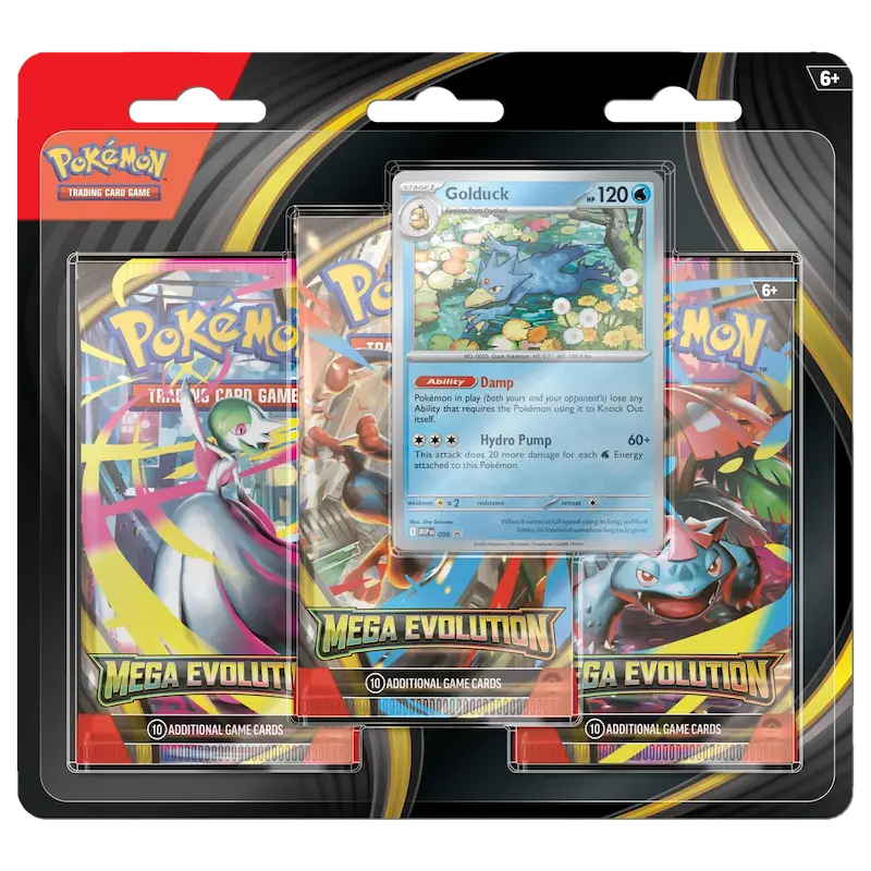 pokémon - trading card game: mega evolution booster box Pokémon Mega Evolution Base Set 3-Pack Blister