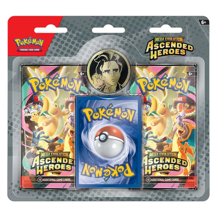 pokemon card featuring all game protagonists Ascended Heroes 2-Pack Blister