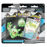 Black Bolt Tech Sticker Collection featuring Reuniclus and booster packs from Pokémon Scarlet & Violet SV10.5 set.