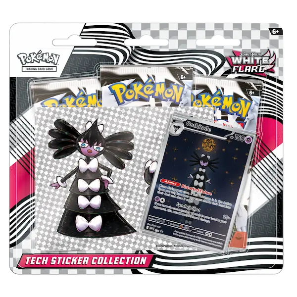 pokemon tcg tech cards COMING SOON Pokmon Prismatic Evolutions Sticker Collection Price: $27.50 each Each collection includes: Pokmon promo card Tech sticker Booster packs Limited quantities will be youll find either Charmander or Gastly as a foil promo card The Best Bench Sitting Tech