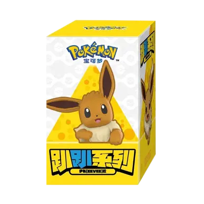 Pokémon Hanging Figures Eevee box featuring design and branding for Pokémon fans.