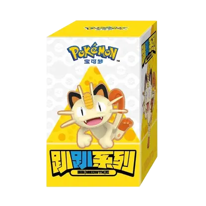 Pokémon Hanging Figures Meowth packaging featuring a colorful design and playful character display.