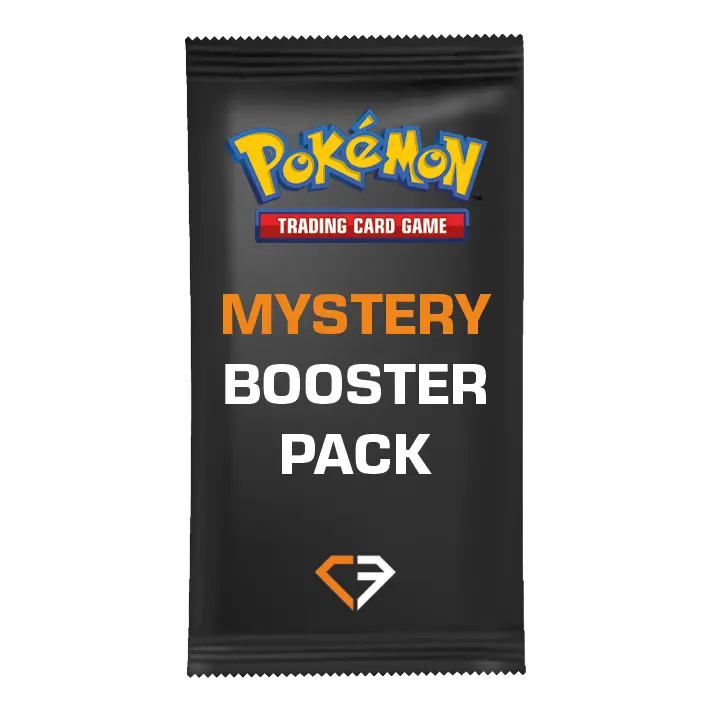 Pokémon Mystery Boosterpack for Trading Card Game fans, featuring a chance to win special cards in live draw.