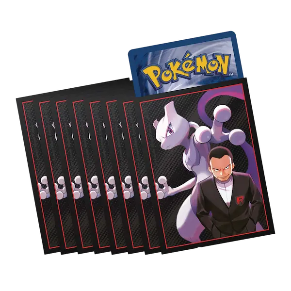 Pokémon Destined Rivals Elite Trainer Box featuring Team Rocket and Mewtwo booster packs.